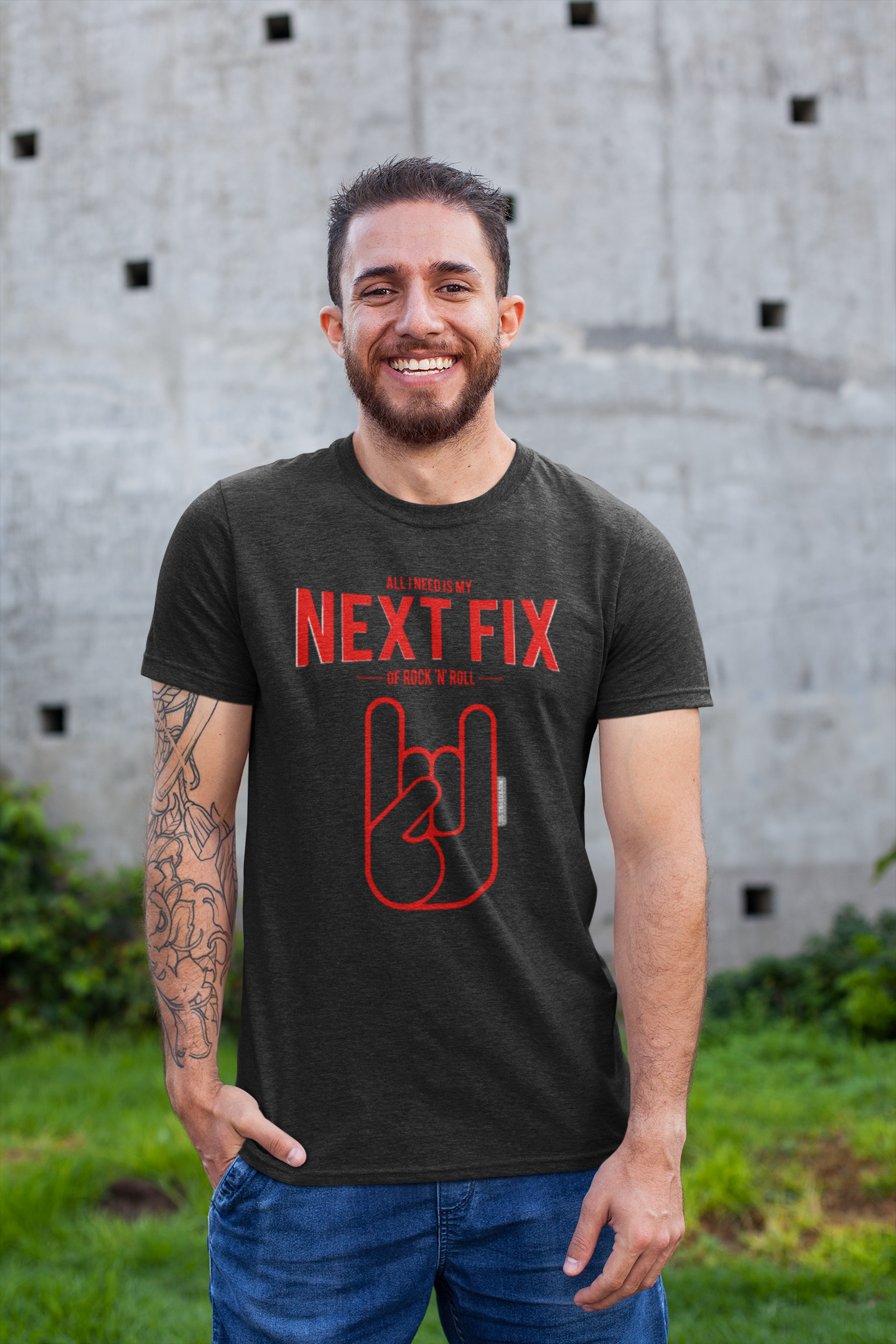 T shirt rock metal horns oh yeahhh netflix